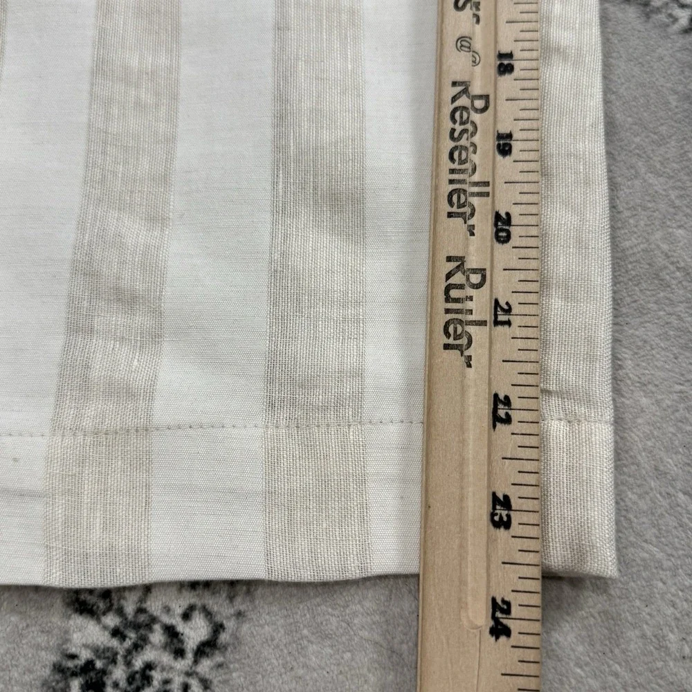 Who What Wear Linen Blend Pants Women 8 Wide Leg Cropped Striped Beige High Rise - Picture 10 of 14